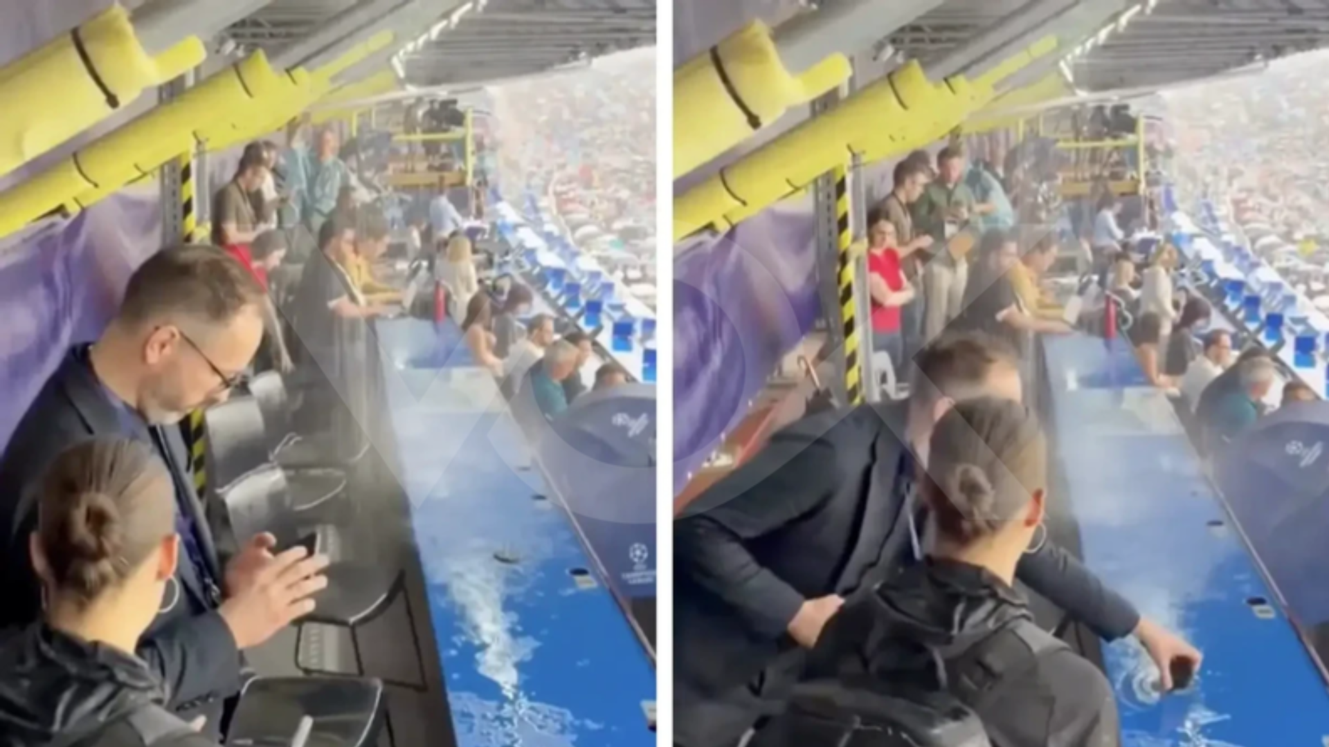Pamje nga Camp Nou: Shiu përmbyt tribunat dhe zonën e mediave