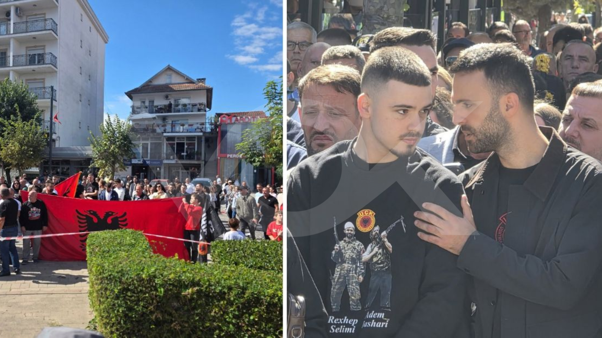 “Kush sulmon UÇK-në, sulmon lirinë” – Protestë në Klinë kundër vendimit të Speciales, në ballë djemtë e Krasniqit dhe Selimit
