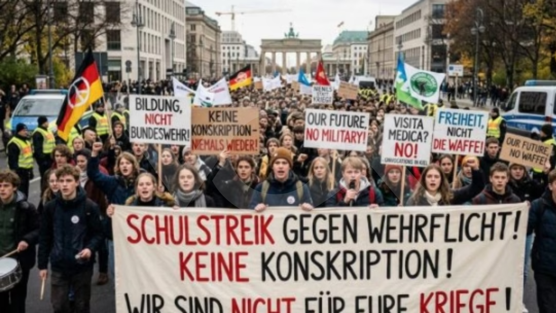 Mbi 45 mijë studentë protestojnë në Gjermani kundër shërbimit të detyrueshëm ushtarak